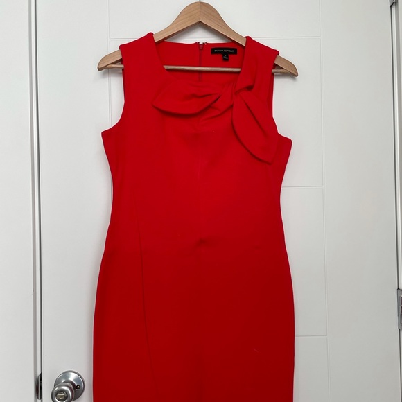 Banana Republic Orange Bow Sheath Dress - Picture 2 of 2